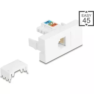 DELOCK Easy 45 Module RJ12 Socket LSA UTP White 90897 – RJ12 keystone module, LSA termination, UTP