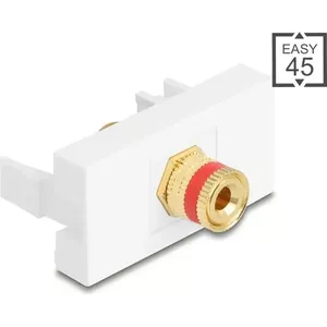 Terminal block DELOCK 90901, modular connection module, red/white color