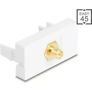 DELOCK connector RP-SMA male to RP-SMA female white, model 90903