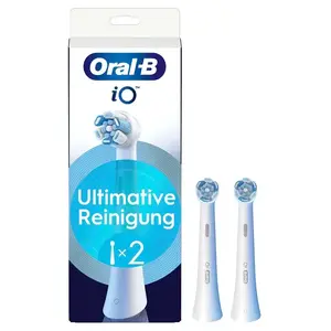 Oral-B iO Ultimate Clean Replacement Brush Heads, 2 Pack, White