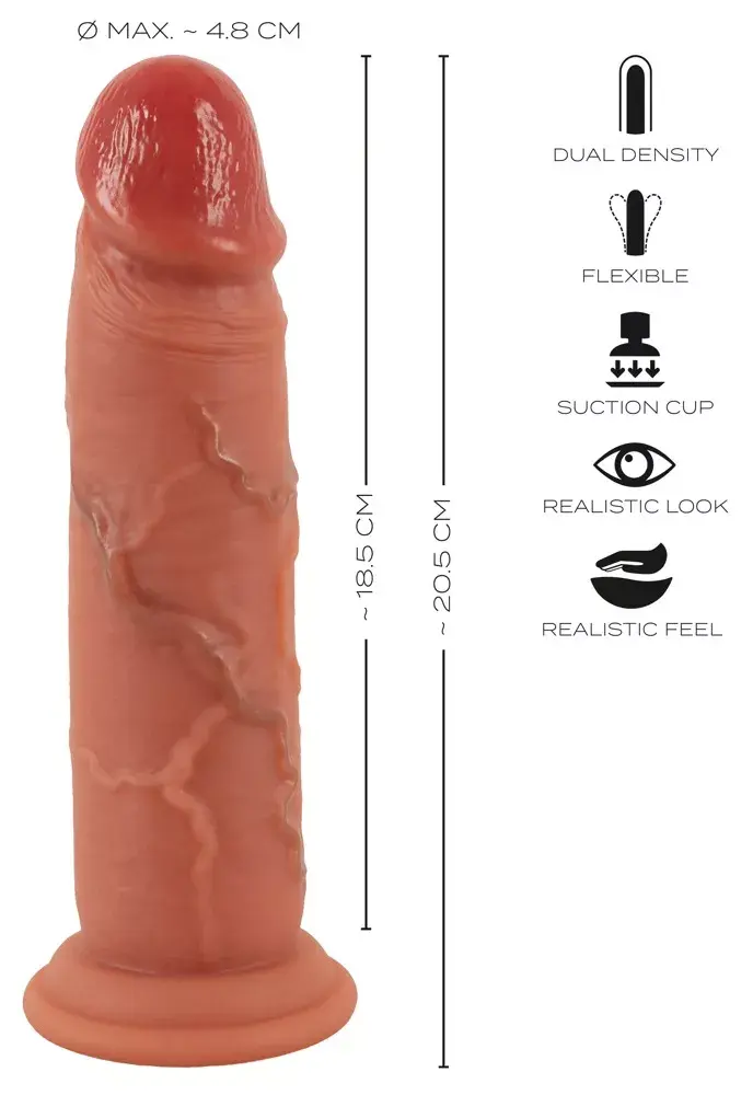 Realistixxx Real Skin силиконовый фаллоимитатор — 20,5 см Photo 9