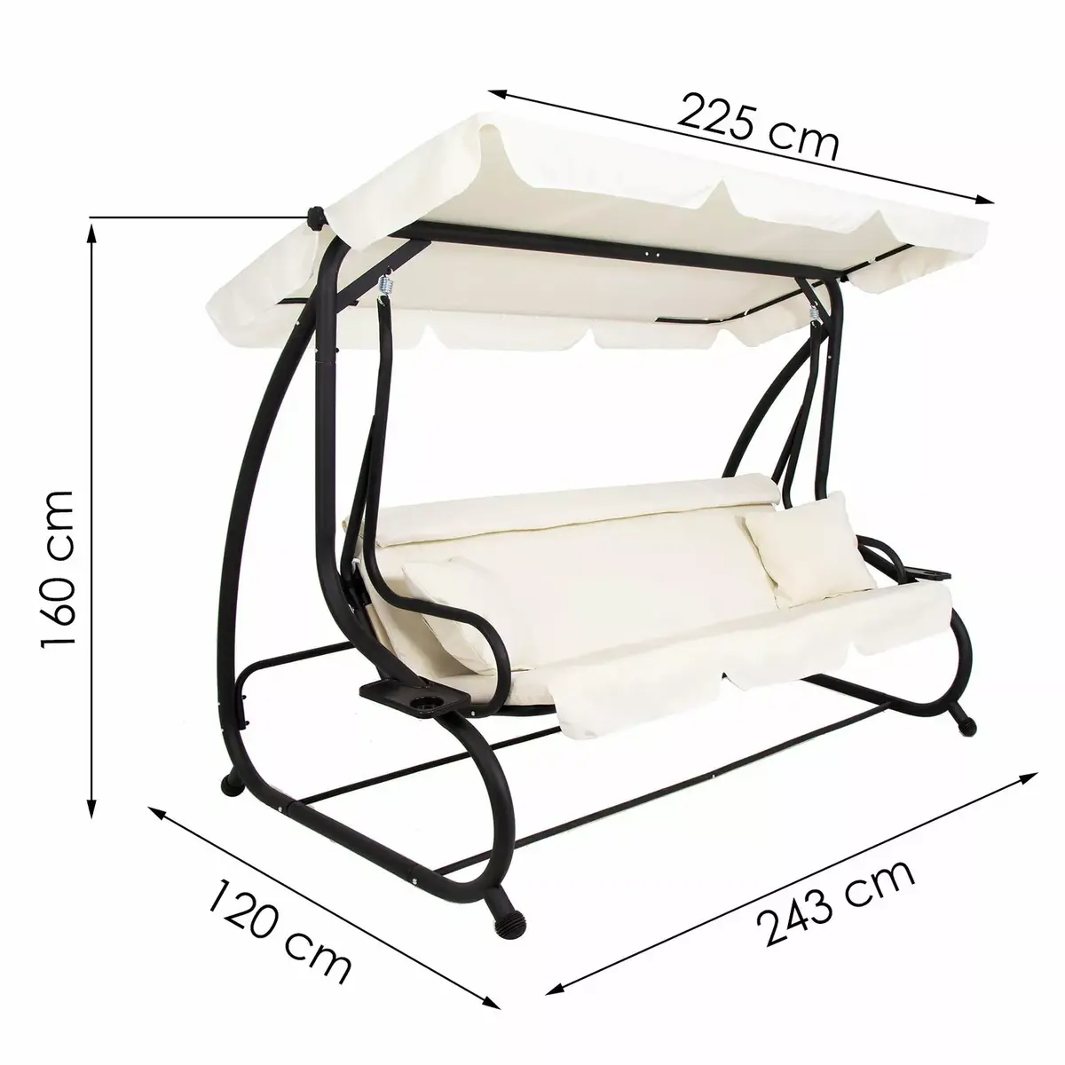 Garden swing Springos GS0025 4-seater Photo 2