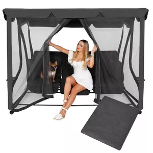 Mosquito net Springos GS0026M, height 165 cm, grey