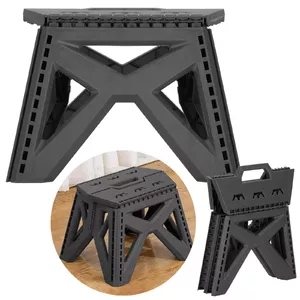 Foldable stool Springos HA7485, gray, height 23 cm