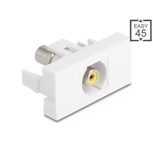 DeLOCK 90856 Keystone Module RCA White 22.5mm x 45mm x 33mm
