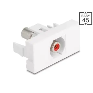 DeLOCK 90857 Keystone Module RCA Red White 22.5mm 45mm 33mm