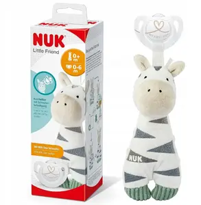Knupītis Nuk Buddy Little Friend Zebra 10225286 silikona bez BPA, ortodontiska spļautne