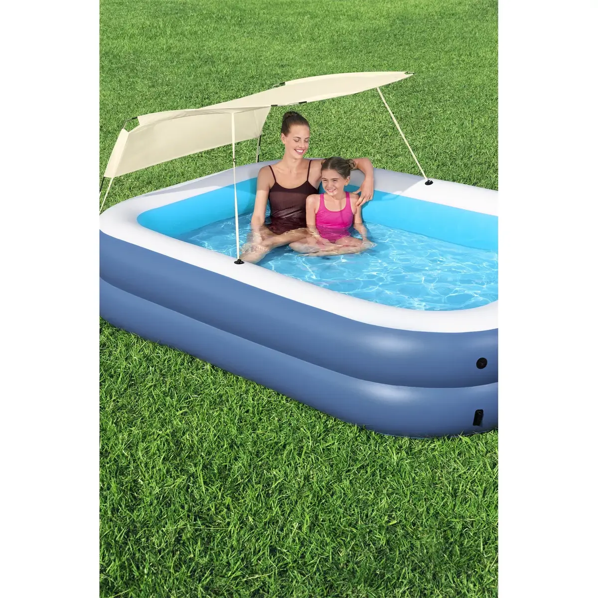 Bestway Summer Bliss надувной семейный бассейн с тентом 2,54×1,78×1,40 м Photo 7
