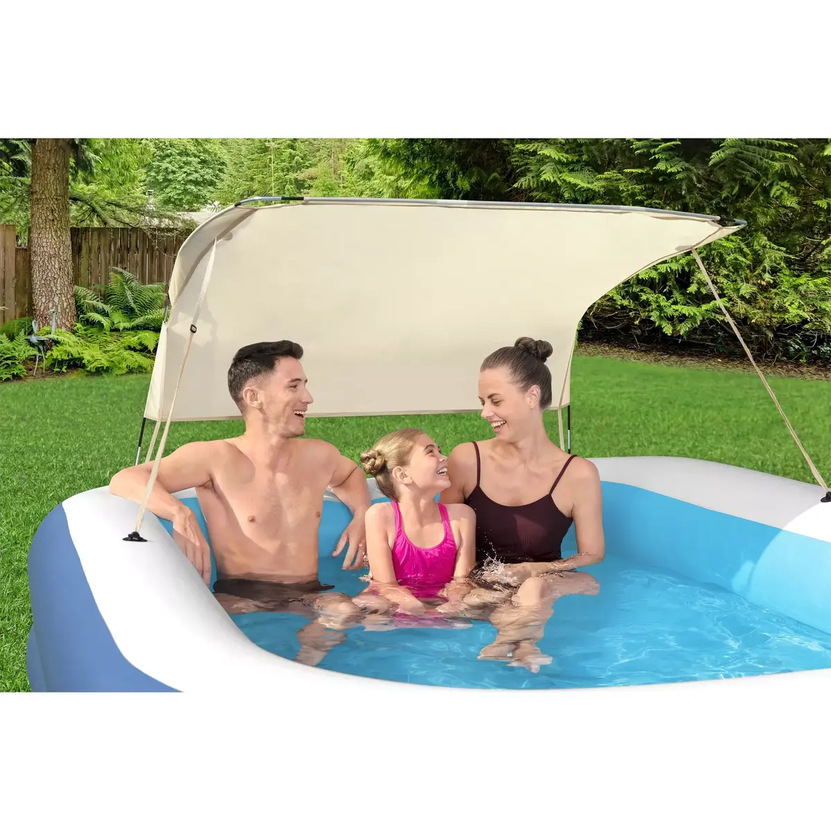 Bestway Summer Bliss надувной семейный бассейн с тентом 2,54×1,78×1,40 м Photo 10
