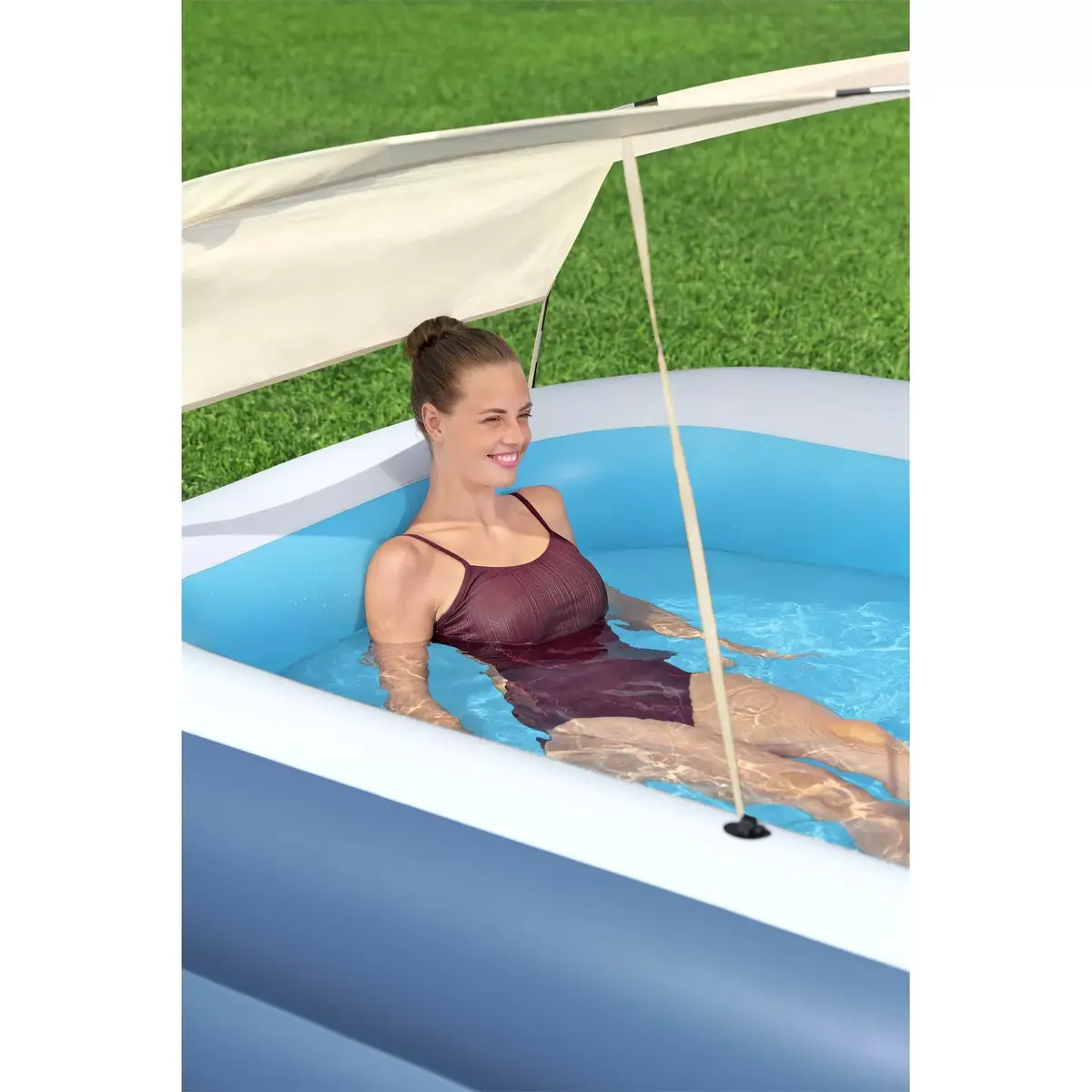 Bestway Summer Bliss надувной семейный бассейн с тентом 2,54×1,78×1,40 м Photo 11