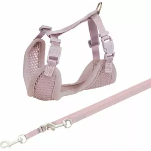 Harness and Leash Set Trixie Junior for Puppies, 26–34 cm neck/10 mm strap, 2.00 m leash, lilac