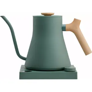 Electric kettle Fellow Stagg EKG PRO 1L, 1200W, green matte, stainless steel, wood handle, adjustable 40–100°C