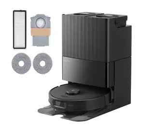 Robot vacuum cleaner Roborock Qrevo Edge 5V1 — bagless, 0.325 L dust bin, 2.7 L base, Li‑Ion 5200 mAh, 190 min runtime, 60.4 dB, black