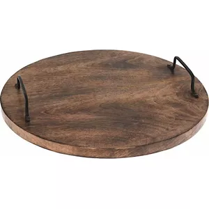 Wooden Cutting and Serving Board Vilde A65000080 - Natural Wood Surface, Rectangular