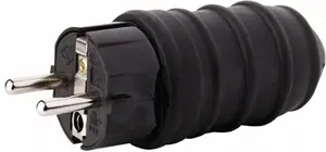 Rubber Plug EMOS P0050 2P+Z 10/16A 250V IP44 black