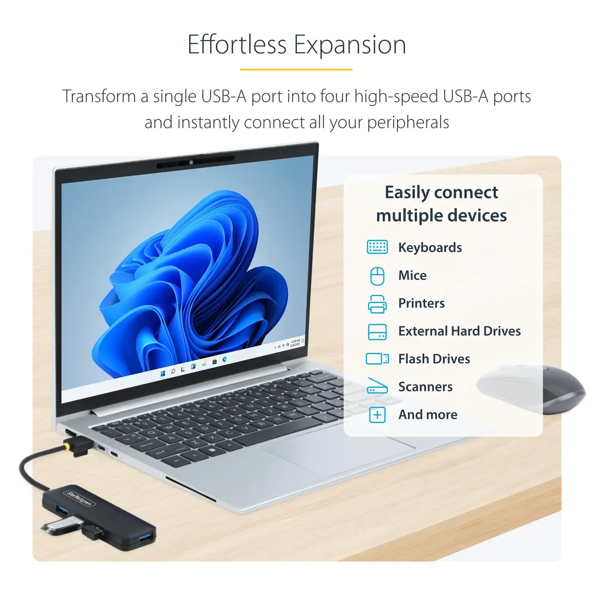 StarTech 4-портовый USB-A концентратор H5A4A-USB-HUB Photo 5