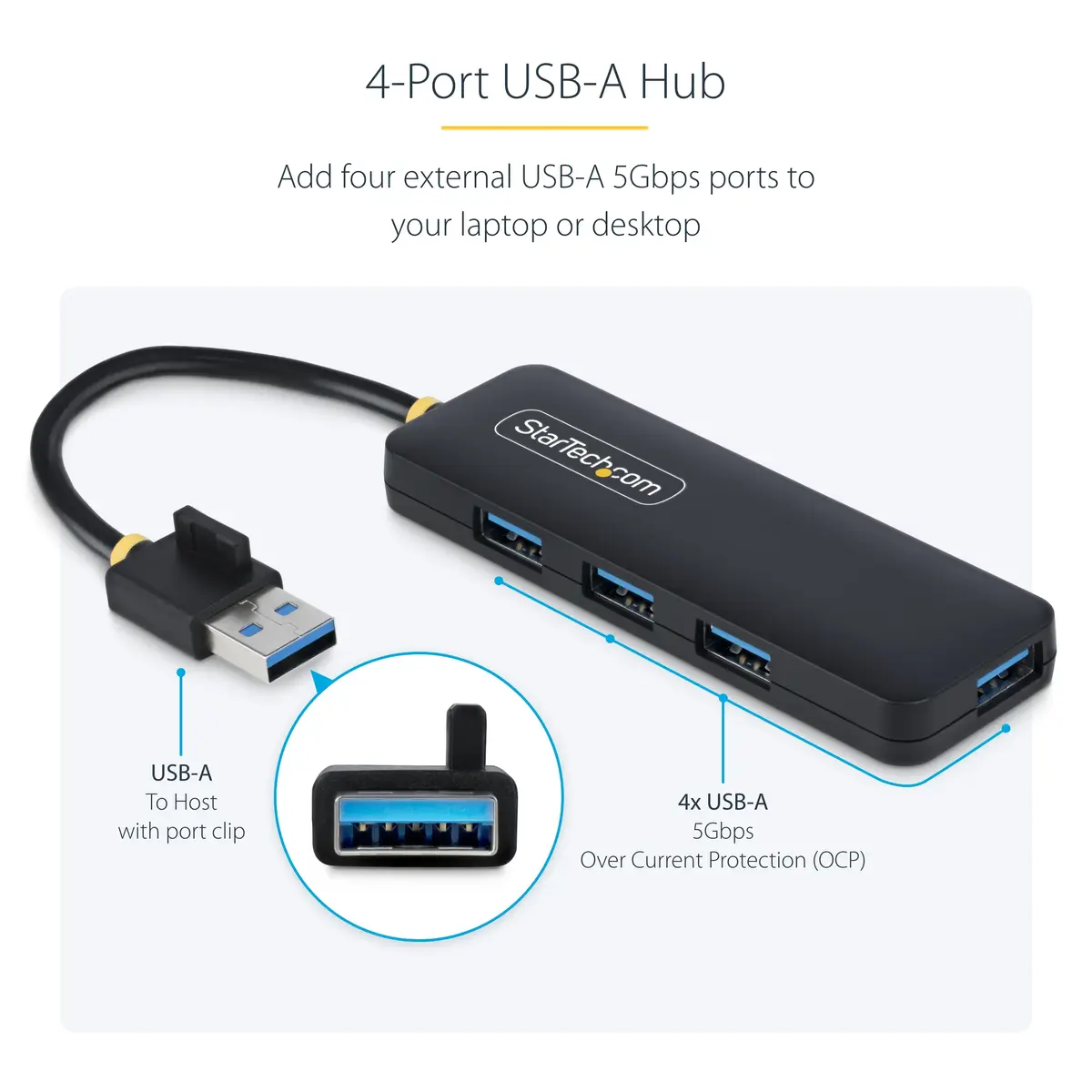 StarTech 4-портовый USB-A концентратор H5A4A-USB-HUB Photo 6