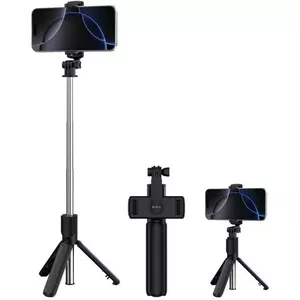 Selfie Stick Tripod Devia ES083 Black — compact collapsible selfie stick with tripod function
