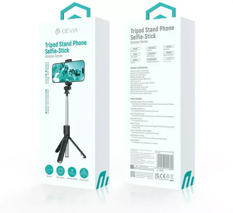 Devia ES083 Selfie Stick Tripod Black Photo 12