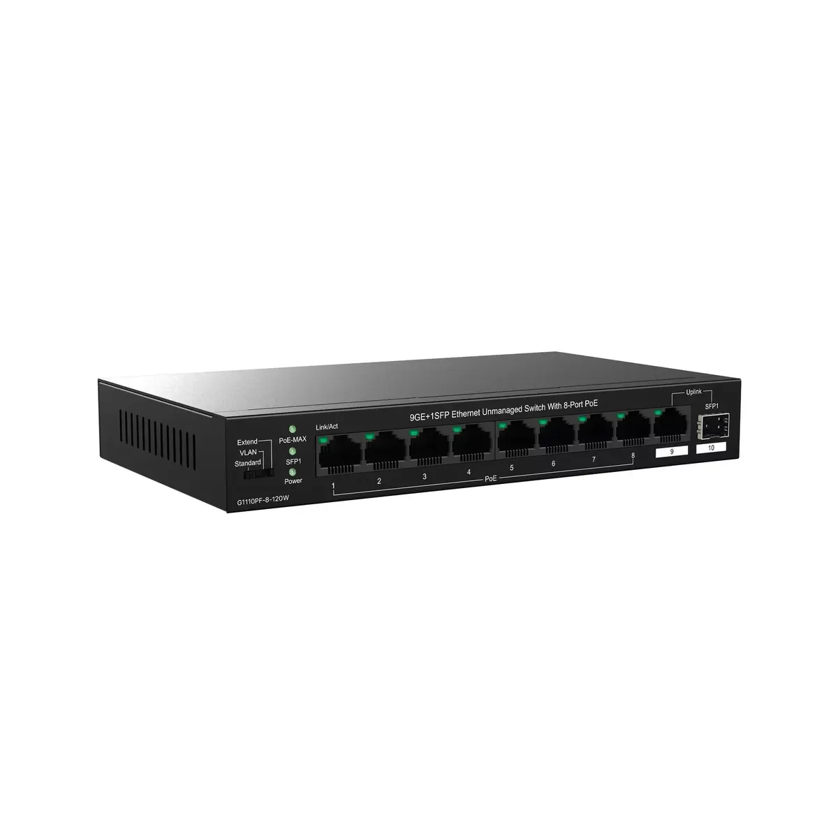 Неуправляемый коммутатор Tenda TEG1110PF-8-120W Photo 3