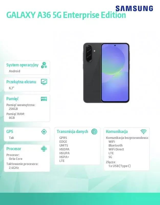 Samsung Galaxy A36 5G Enterprise Edition viedtālrunis Photo 10
