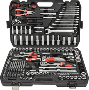 Socket and Wrench Set AWTools AW39225 — 225 pieces, 1/2" and 3/8" drive