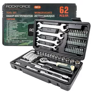 Набор ключей Rockforce RF-2622-5 — привод 1/4", 62 предмета