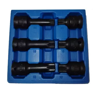 Wrench set Silver 6 pcs M14–M18 steel sockets and wrenches, sizes M14 M15 M16 M17 M18