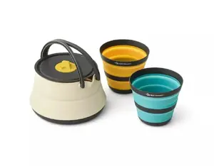 Camping cookware SEA TO SUMMIT Frontier UL folding kettle set for 2 persons, 3-piece ultralight