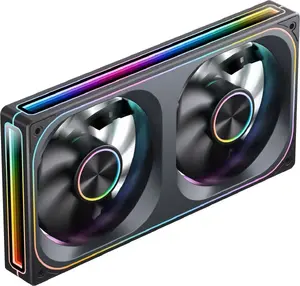 120mmx2 ARGB PWM Case Fans, Jonsbo ZA-240 Infinity Mirror 240mm Black