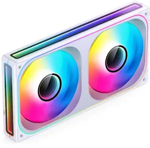 120mm Jonsbo ARGB PWM Fan ZB-240 Infinity Mirror 240mm White (Dual Fans, Infinity Mirror Design)