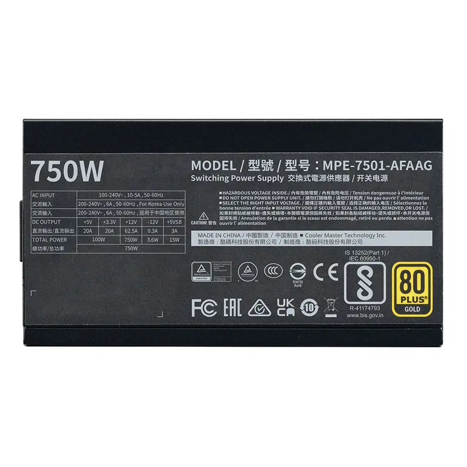Блок питания Cooler Master MWE Gold 750 V2 Photo 3