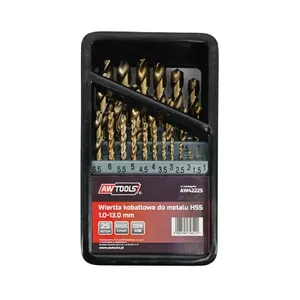 Drill Bit Set AWTools AW42225 — cobalt metal drill bits, 25 pcs
