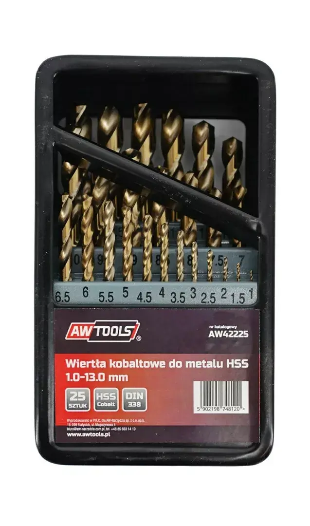 AWTools AW42225 кобальтовые сверла по металлу, 25 шт. Photo 2