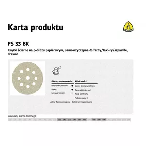 Шлифовальный диск KLINGSPOR PS33BK 225 мм зерно 180 для угловых шлифмашин