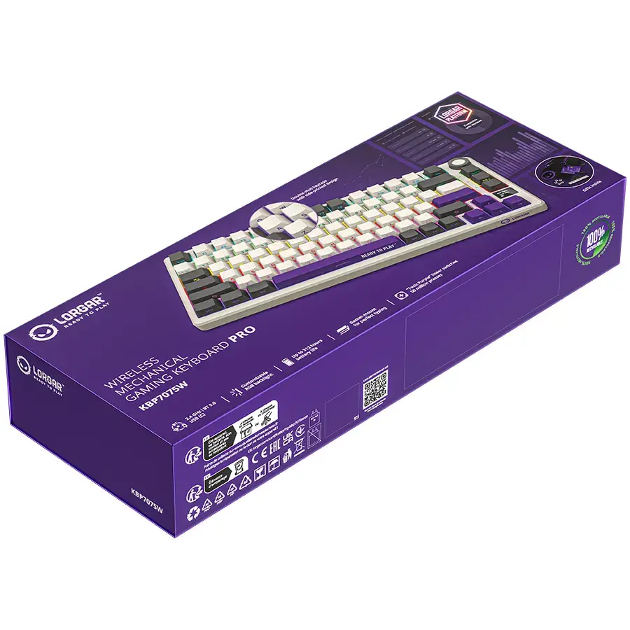 LORGAR KBP7075W беспроводная механическая клавиатура Photo 9