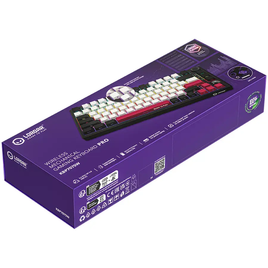 LORGAR KBP7075W беспроводная механическая клавиатура Photo 9