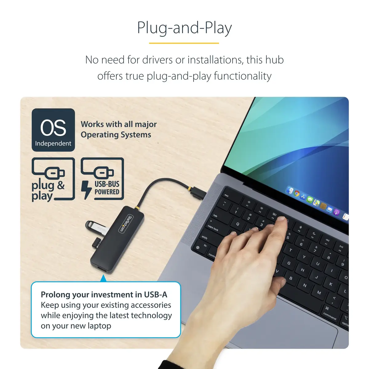 StarTech H5C4A-USB-HUB 4-портовый USB-C концентратор Photo 7