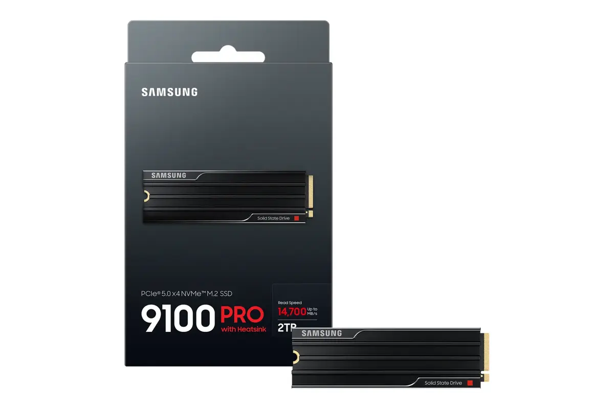 Samsung 9100 PRO Heatsink PCIe 5.0 NVMe M.2 SSD Photo 3