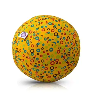 Akcija! Bubabloon lateksa balons ar auduma pārvalku, Circles Yellow