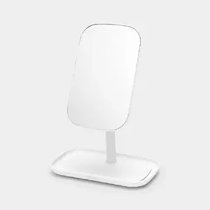 Настольное прямоугольное косметическое зеркало BRABANTIA 280726 — 200×126×283 мм, белое, напольная/настольная установка