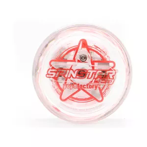 Yo-Yo Factory SpinStar beginner/intermediate glow-in-the-dark yo-yo, red