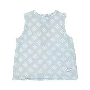 Lodger Tank Topper Tribe Muslin vasaras mazuļu krekliņš bez piedurknēm, Ice Flow, 68 cm