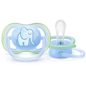 Knupītis Philips Avent Ultra Air Deco zils zilonītis 0–6M, ortodontisks silikona, ar ventilācijas caurumiem