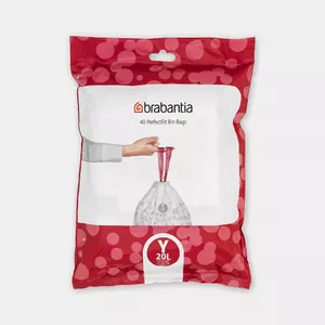 Trash bags BRABANTIA 20 L — model 138263, 40 pieces, fit for 20‑liter bins