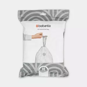 Atkritumu maisi Brabantia H 50–60 l, balti, 40 gab.