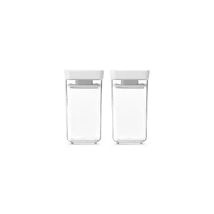 Storage box set BRABANTIA Tasty+ 2 pcs 0.15 L Light Grey