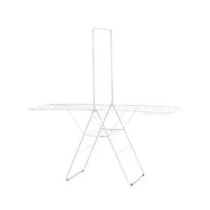 Attachable drying rack BRABANTIA HangOn — White, drying space 25 m, 661×62×989 mm