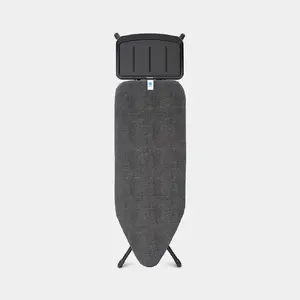 Sleeve ironing board BRABANTIA C — 1240×450 mm, adjustable height 75–98 cm, cotton cover, for steam iron, black