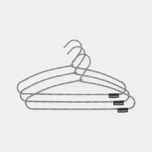 Clothing hanger BRABANTIA 149269 — 3-pack, 13 mm width, 415×215 mm, Black/White